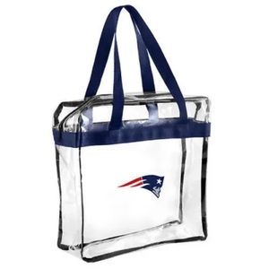 New Official NFL Clear Stadium Bag. New England Patriots